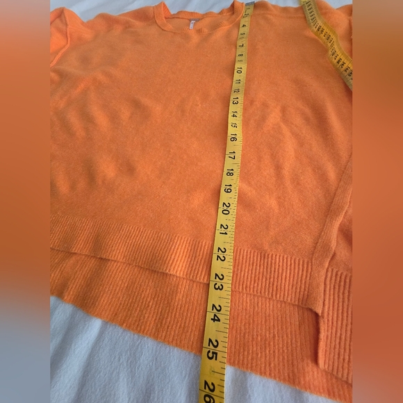 Nwt Free People Luna Pullover Sweater Bright Marigold Oversized Coastal Spring S - Picture 14 of 15